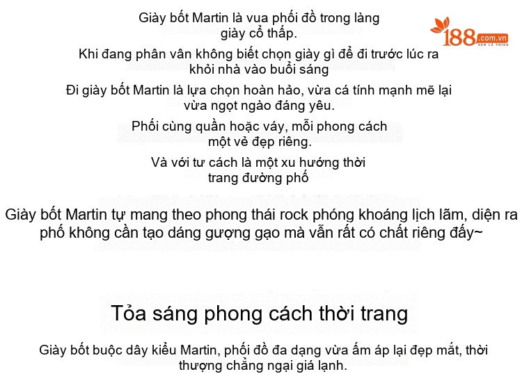 Boot Martin Nữ Da Thật Cổ Lỡ Chiều Cao Đế Khoảng 5cm Màu Đen chi tiết 13