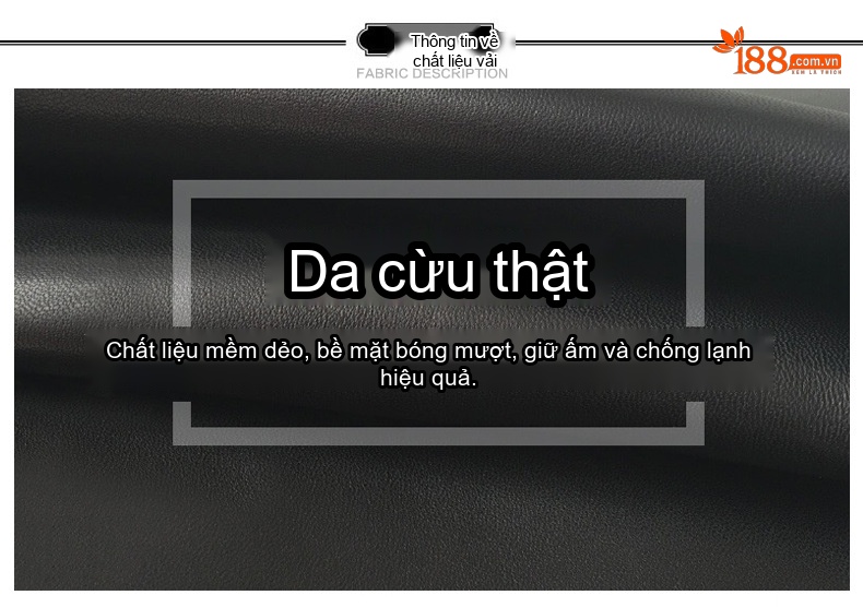 Áo Khoác Phao Nữ Da Cừu Thật Lót Lông Vũ Cổ Lông Chồn Màu Đen chi tiết 8