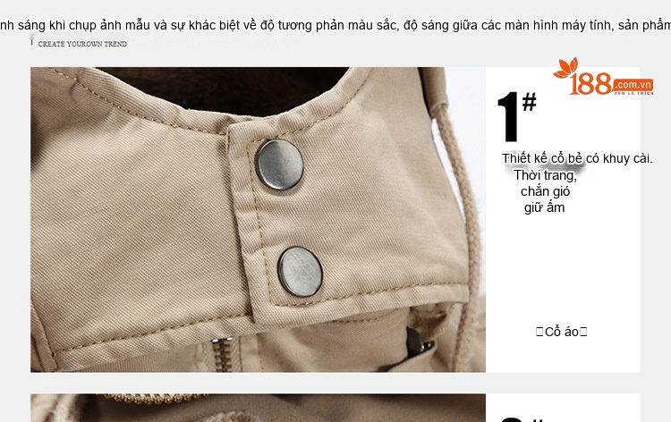 Áo Khoác Gió Nam Dáng Dài Lót Lông Dày Dặn Màu Đen, Be, Xanh chi tiết 9