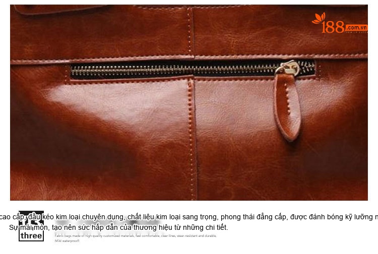 Túi Tote Da Thật Retro Châu Âu Mỹ, Túi Đeo Chéo Nữ Màu Nâu chi tiết 17