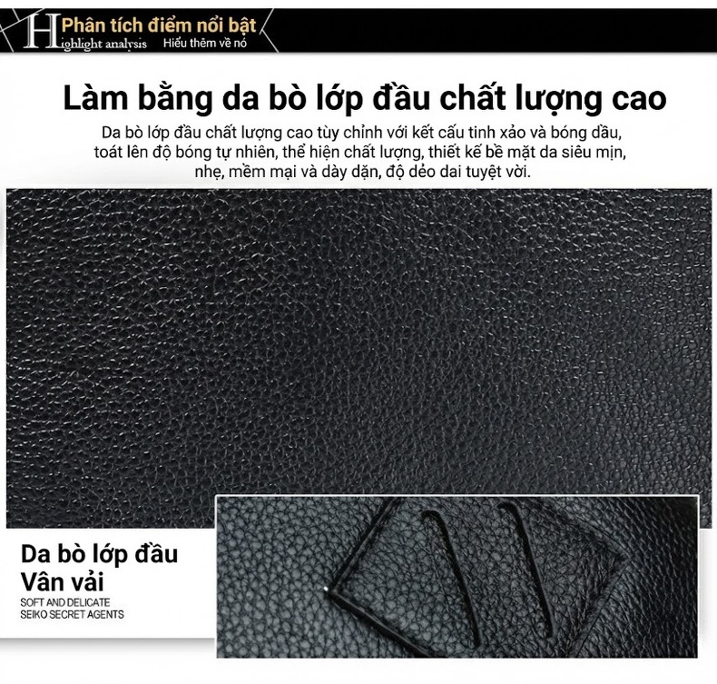 Giày Tây Buộc Dây Nam Da Bóng Đinh Tán Chiều Cao Đế Khoảng 3cm Màu Đen, Nâu chi tiết 6
