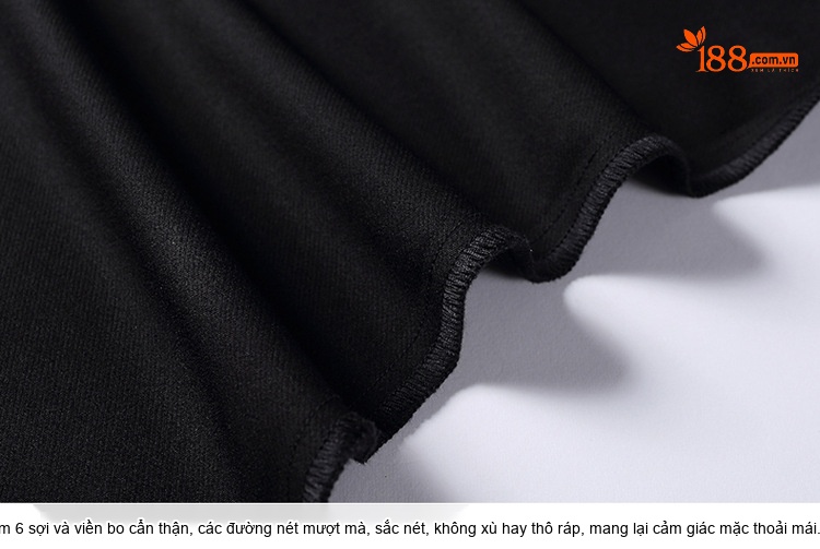 Quần Âu Nam Bốn Chiều Co Giãn Cotton Dáng Ôm Màu Đen chi tiết 13