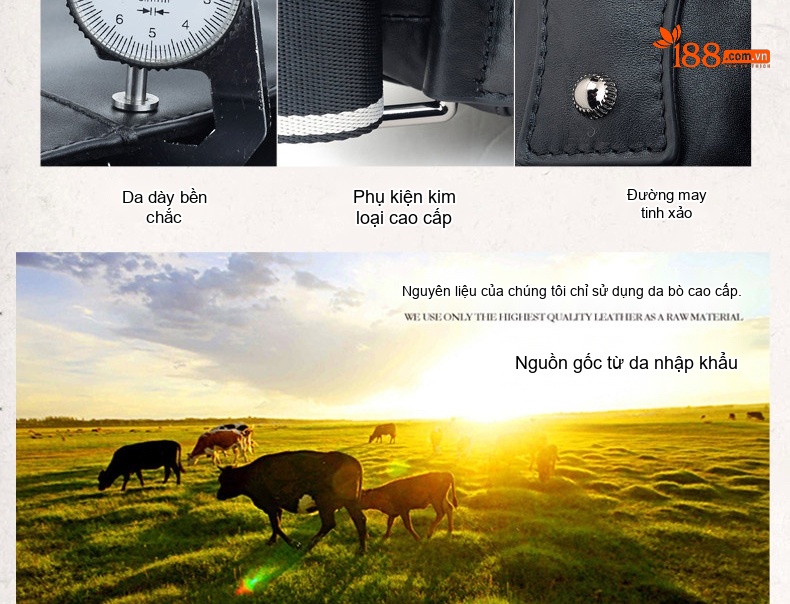 Túi Đeo Chéo Nam Da Bò Nappa Phong Cách Hàn Quốc Công Sở Văn Phòng Màu Đen chi tiết 7