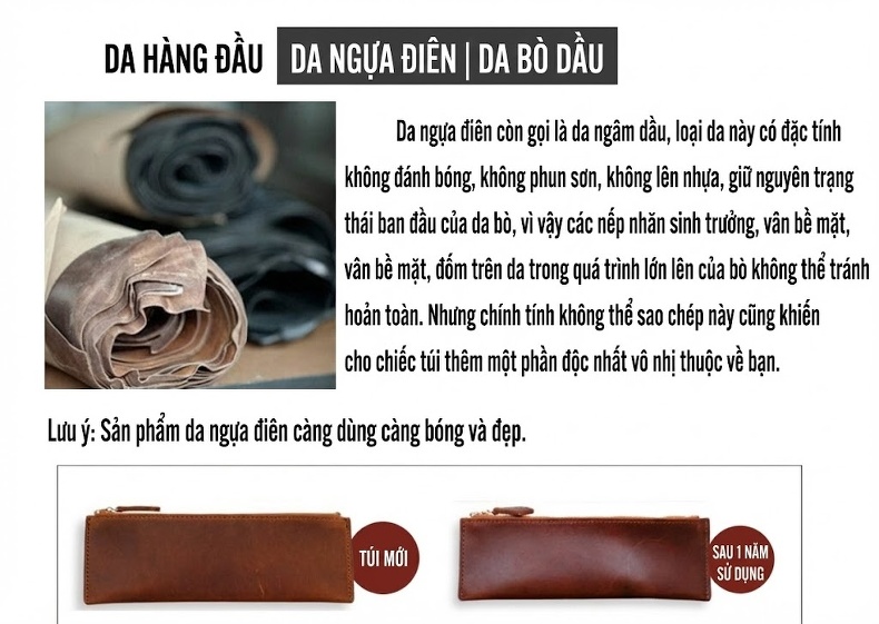 Ví Cầm Tay Nam Da Bò Thật Đa Năng Sức Chứa Lớn Phong Cách Doanh Nhân Màu Nâu Đậm chi tiết 7