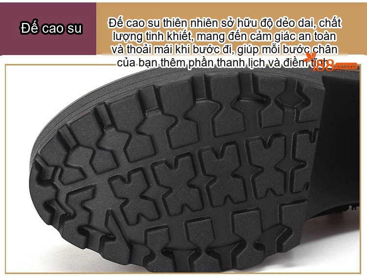 Giày Cao Gót Nữ Da Bóng Khóa Kéo Bên Hông Chiều Cao Đế Khoảng 7cm Màu Đen chi tiết 10
