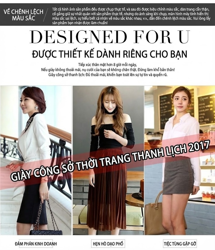 Giày Cao Gót Nữ Quai Ngang Da Bóng Đế Xuồng Chiều Cao Đế 5.5cm Màu Đen, Bạc, Đỏ chi tiết 9