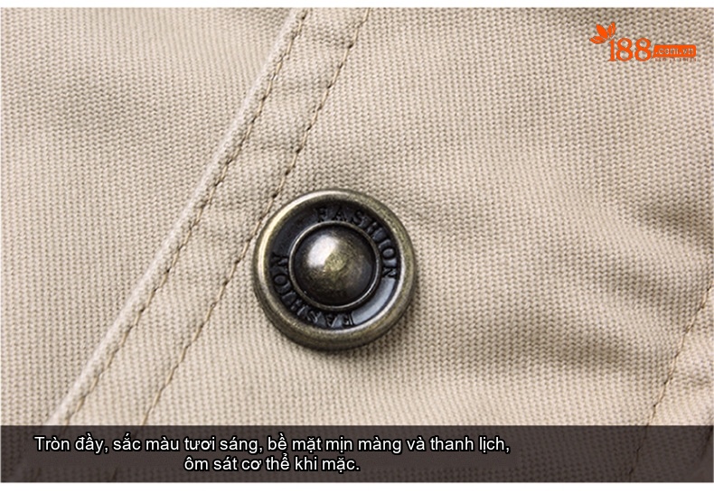 Áo Khoác Nam Cotton Dáng Lửng Có Mũ Trùm Đầu Phong Cách Công Sở Màu Be, Nâu, Xanh, Đen... chi tiết 25