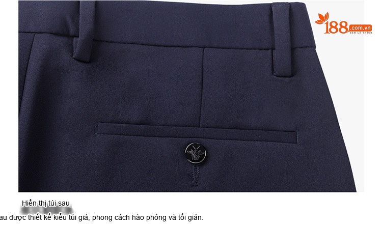 Quần Tây Nam Ống Đứng Co Giãn Dáng Ôm Vừa Vặn Phong Cách Công Sở Màu Đen, Xanh Navy chi tiết 15