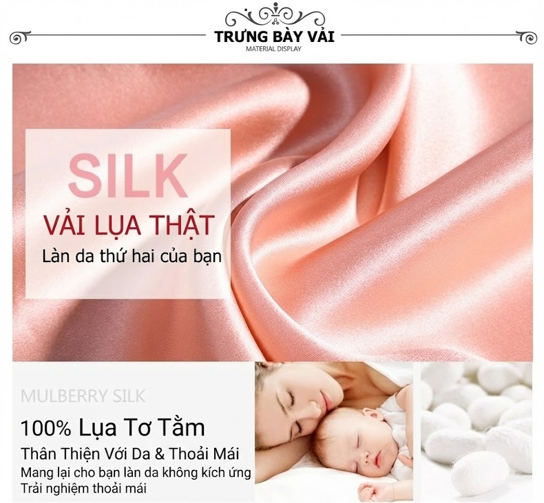 Áo Choàng Ngủ Nữ 100% Tơ Tằm Mỏng Mùa Hè Gợi Cảm Màu Hồng chi tiết 2