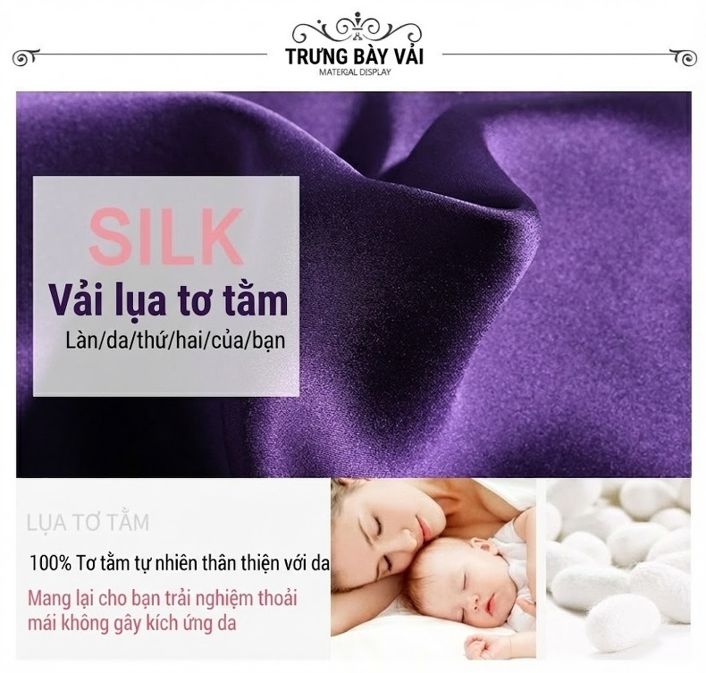 Bộ Đồ Ngủ Hai Dây Nữ Lụa Tơ Tằm 100% Quần Short Dáng Rời Màu Tím, Hồng, Trắng, Đỏ chi tiết 2