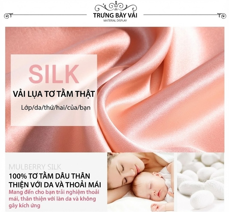 Váy Ngủ Lụa Tơ Tằm 100% Dáng Dây Rút Quyến Rũ Màu Đỏ, Hồng chi tiết 2