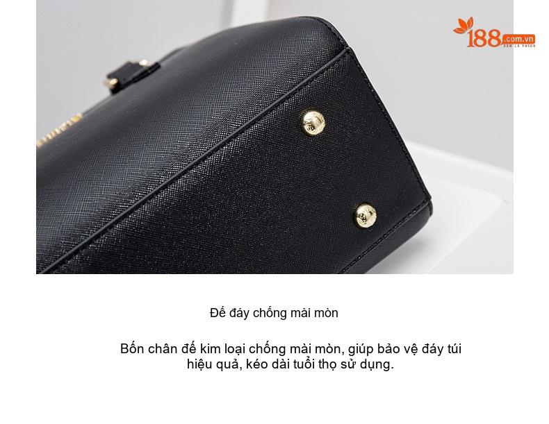 Túi Xách Tay Nữ Thời Trang Da Bóng, Túi Đeo Vai Nữ Màu Đen chi tiết 9