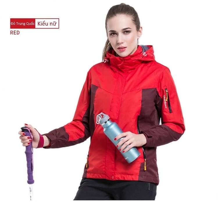 Áo Khoác Gió 3in1 Nam Nữ 2 Lớp Lót Lông Cừu Non Đi Phượt Leo Núi Màu Xanh Dương, Xám, Đỏ, Hồng... chi tiết 29