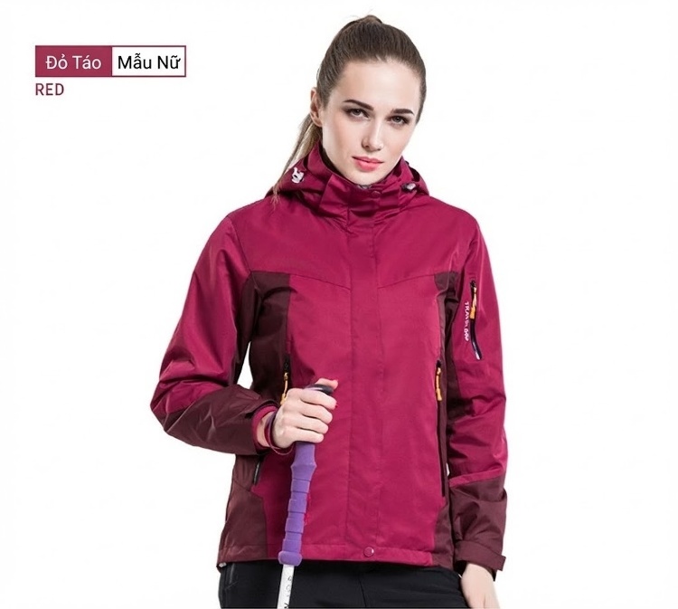 Áo Khoác Gió 3in1 Nam Nữ 2 Lớp Lót Lông Cừu Non Đi Phượt Leo Núi Màu Xanh Dương, Xám, Đỏ, Hồng... chi tiết 27
