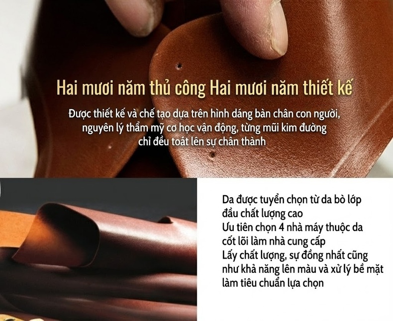 Giày Lười Nam Da Bò Công Sở Chiều Cao Đế Khoảng 3cm Màu Đen, Nâu, Đỏ chi tiết 28