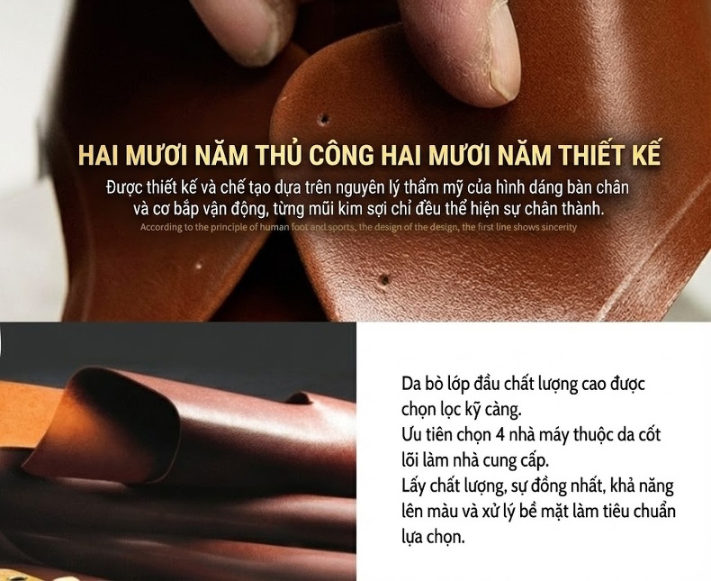Giày Tây Buộc Dây Nam Da Bò Chiều Cao Đế Khoảng 3cm Màu Đen, Nâu chi tiết 20