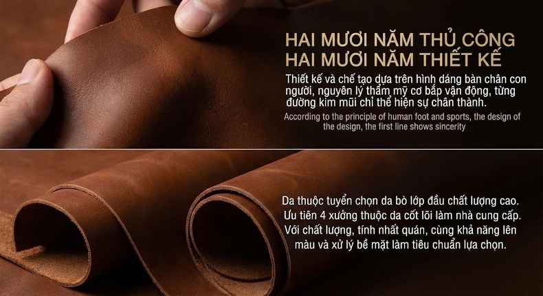 Giày Tây Buộc Dây Nam Da Bò Chiều Cao Đế Khoảng 3cm Màu Đen, Nâu chi tiết 19
