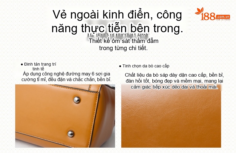 Túi Xách Nữ Kelly Da Thật May Chỉ Thủ Công Thanh Lịch Màu Đỏ, Đen, Nâu chi tiết 49