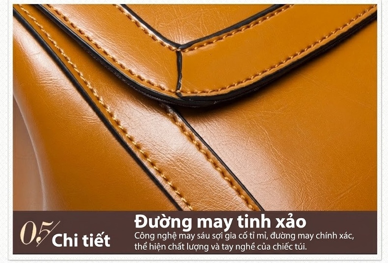 Túi Xách Nữ Kelly Da Thật May Chỉ Thủ Công Thanh Lịch Màu Đỏ, Đen, Nâu chi tiết 47