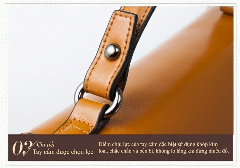 Túi Xách Nữ Kelly Da Thật May Chỉ Thủ Công Thanh Lịch Màu Đỏ, Đen, Nâu chi tiết 43