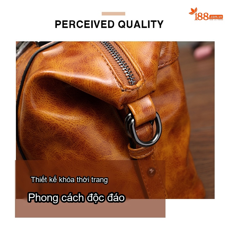 Túi Xách Tay Nữ Da Bóng Vintage Đeo Chéo Thời Trang Màu Nâu, Xanh, Đen chi tiết 8