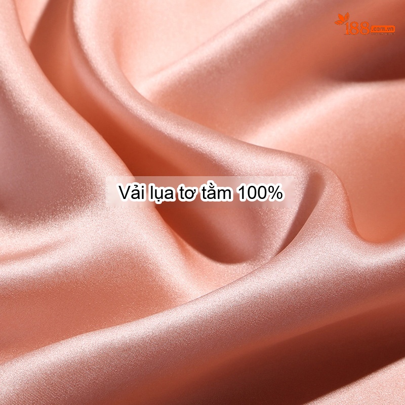 Bộ Đồ Ngủ Lụa Tơ Tằm 100% Tay Lỡ Quần Dài Mùa Thu Màu Hồng