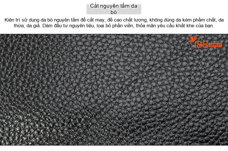 Túi Đeo Vai Nam Da Bò Thời Trang Cao Cấp, Túi Đeo Chéo Nam Màu Đen chi tiết 5