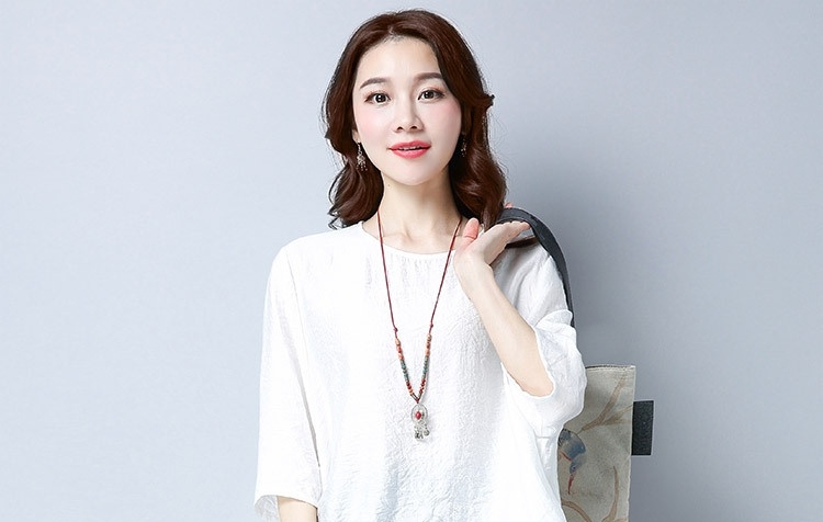 Set Bộ Quần Áo Nữ Cotton Lanh Tay Lỡ Quần Ống Rộng Màu Đen, Trắng, Đỏ, Xanh... chi tiết 6