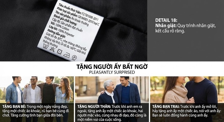Áo Khoác Gió Nam Cotton Dáng Rộng Phong Cách Hàn Quốc Màu Xanh Rêu, Kem, Đen, Nâu chi tiết 18