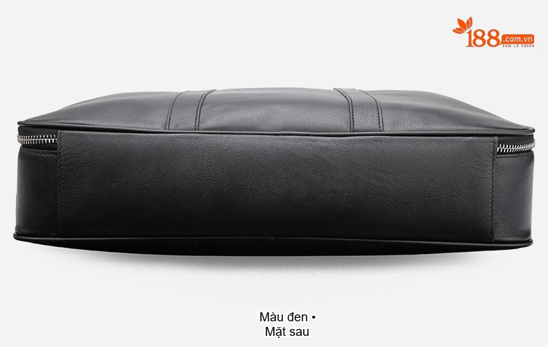 Cặp Túi Công Sở Nam Da Bò Đựng Laptop 14 Inch Đeo Vai Màu Đen chi tiết 9