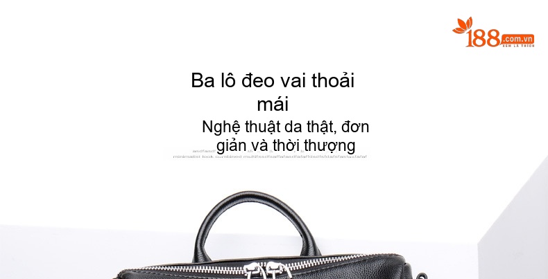 Balo Nữ Da Bóng Đính Đinh Tán Phong Cách Hàn Quốc Màu Đen chi tiết 8