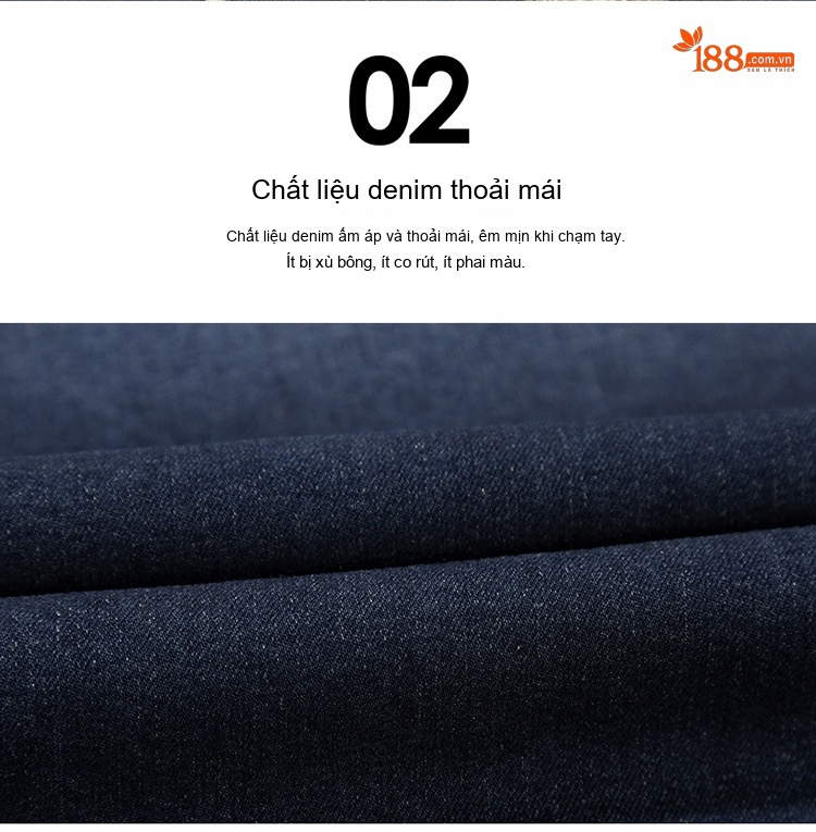 Áo Khoác Jean Nam Lót Lông Cừu Non Dày Dặn Màu Xanh Jean chi tiết 3