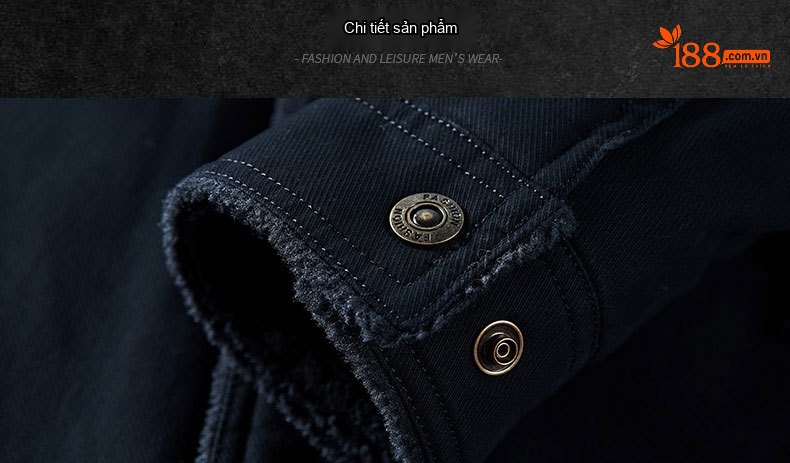 Áo Khoác Nam Cotton Lót Lông Cừu Dày Dặn Cổ Bẻ Giữ Ấm Form Rộng Màu Nâu, Xanh Rêu, Xanh Navy chi tiết 12