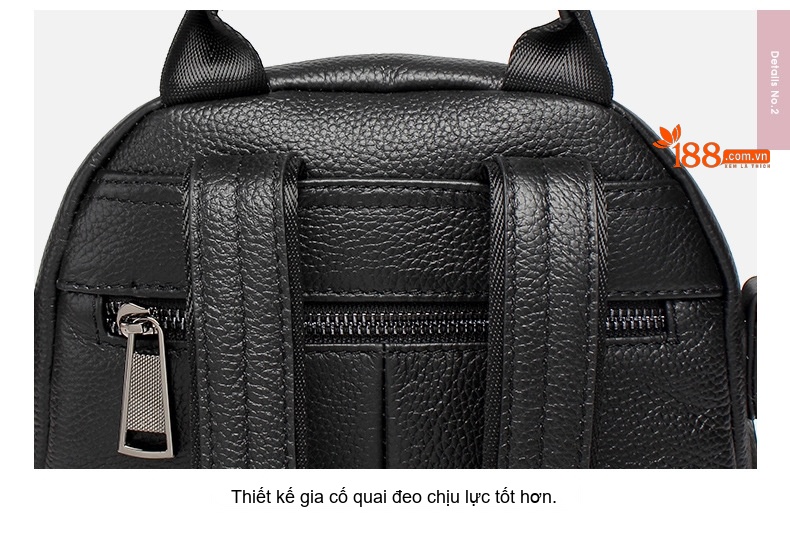 Balo Nữ Da Mềm Thời Trang Phong Cách Châu Âu Màu Đen, Nâu chi tiết 18