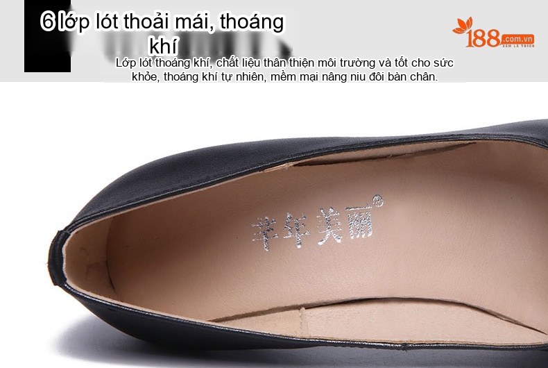 Giày Cao Gót Nữ Mũi Nhọn Chiều Cao Đế 11cm Da Bóng Màu Đen, Trắng, Đỏ chi tiết 7