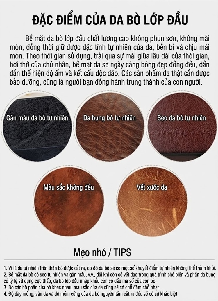 Ví Dài Nam Da Bò Sáp Retro Nhiều Ngăn Đựng Thẻ Tiền Điện Thoại Màu Nâu chi tiết 17