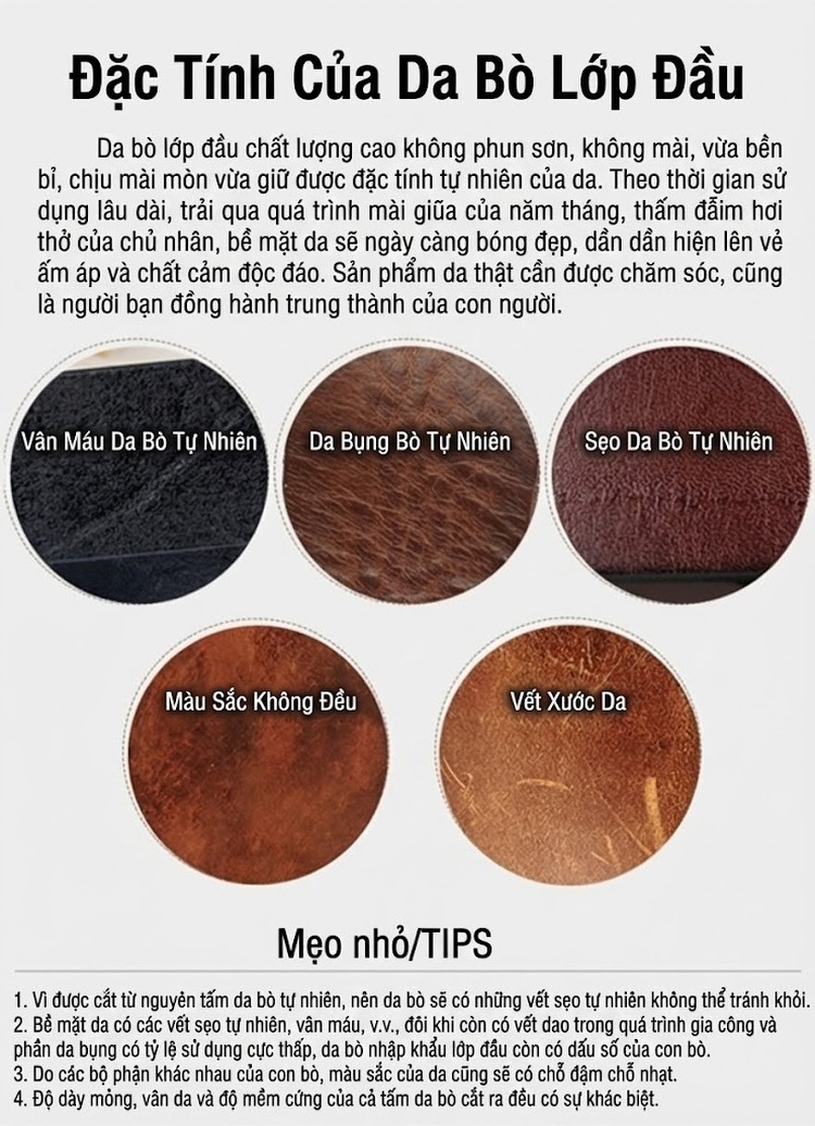 Ví Đựng Chìa Khóa Da Bò Thủ Công Khâu Tay Phong Cách Retro Màu Đen, Cam chi tiết 25