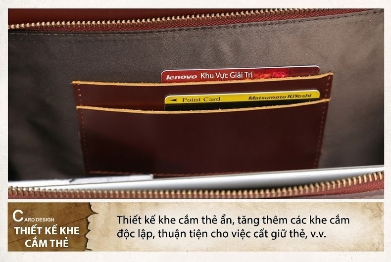 Túi Đeo Chéo Nam Da Thật Phong Cách Anh Quốc Cổ Điển 2 Trong 1 Màu Nâu Đỏ, Đen chi tiết 22