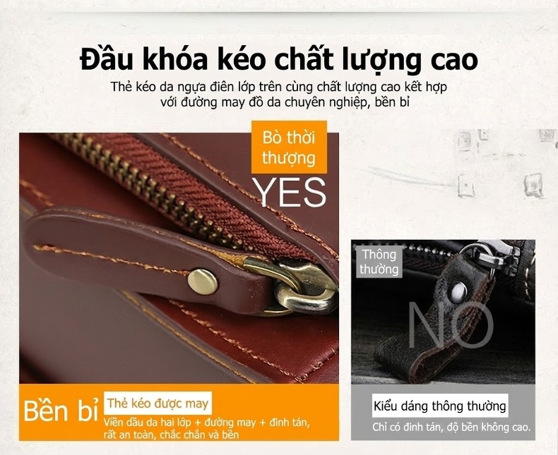 Túi Đeo Chéo Nam Da Thật Phong Cách Anh Quốc Cổ Điển 2 Trong 1 Màu Nâu Đỏ, Đen chi tiết 16
