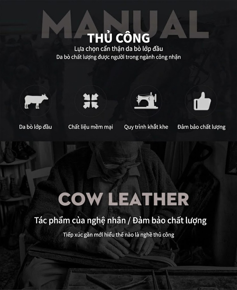 Túi Đeo Chéo Nữ Da Bò Dập Hoa Thủ Công Vintage Màu Đen, Xanh Lá, Vàng, Đỏ chi tiết 3