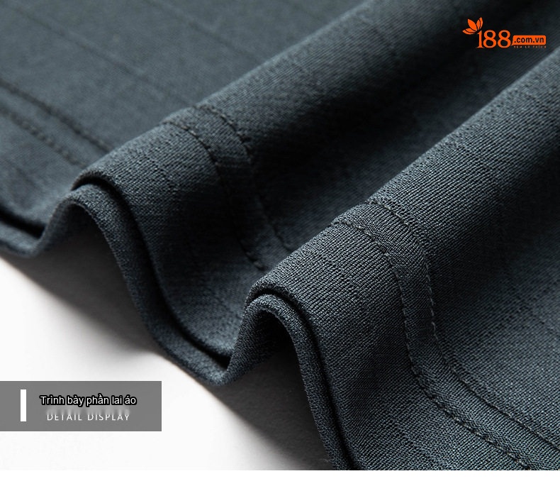 Áo Polo Nam Tay Ngắn 100% Tơ Tằm Mát Lạnh Cổ Bẻ Màu Xám, Xanh Navy, Tím chi tiết 24