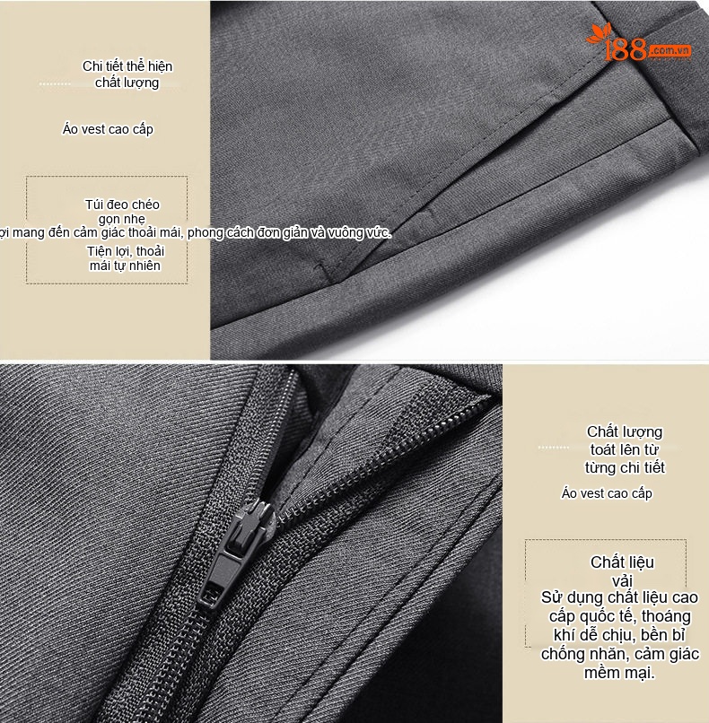 Bộ Vest Nam 2 Món Một Nút Áo Phong Cách Công Sở, Lịch Lãm Màu Đen, Xám chi tiết 21