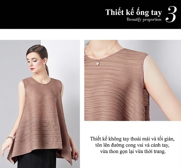 Set Áo Thun Ba Lỗ Chữ A Dáng Rộng và Chân Váy Bó Hông Nữ chi tiết 9