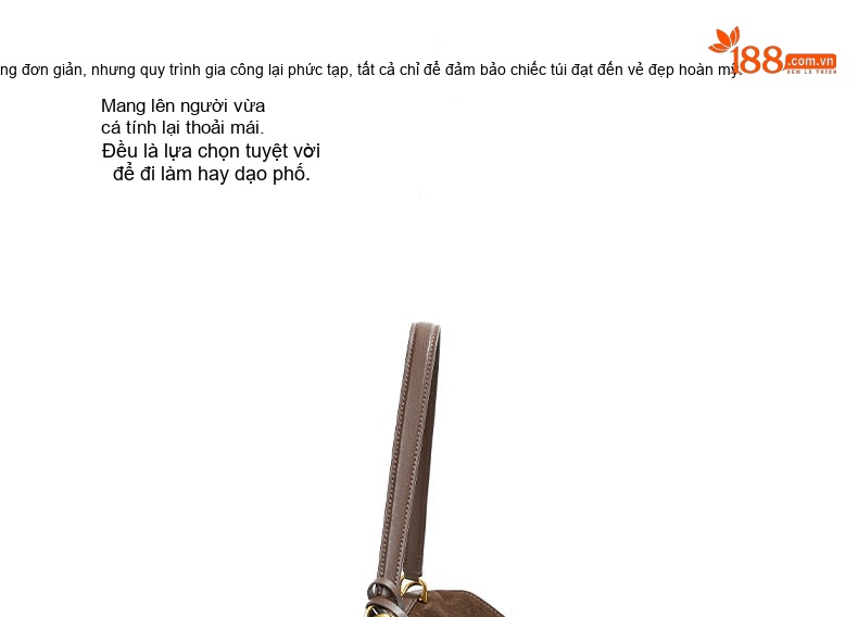 Túi Tote Nữ Da Bò Mờ Rodeo Kelly, Túi Đeo Vai, Túi Xách Tay Sức Chứa Lớn Màu Nâu chi tiết 26