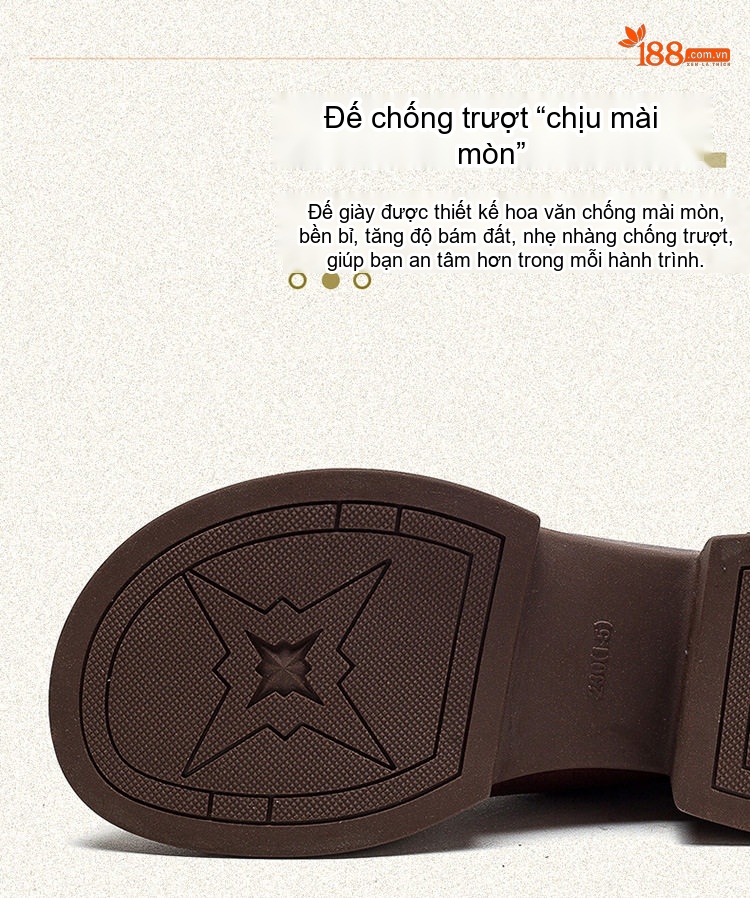 Boot Nữ Cao Cổ Da Bò Đế Bằng Chiều Cao Đế Khoảng 3cm Màu Đen, Nâu chi tiết 5