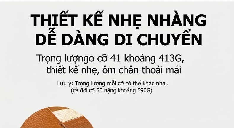 Giày Lười Nam Da Bò Size Lớn Chiều Cao Đế Khoảng 2cm Màu Đen, Xanh Navy, Nâu, Trắng... chi tiết 9