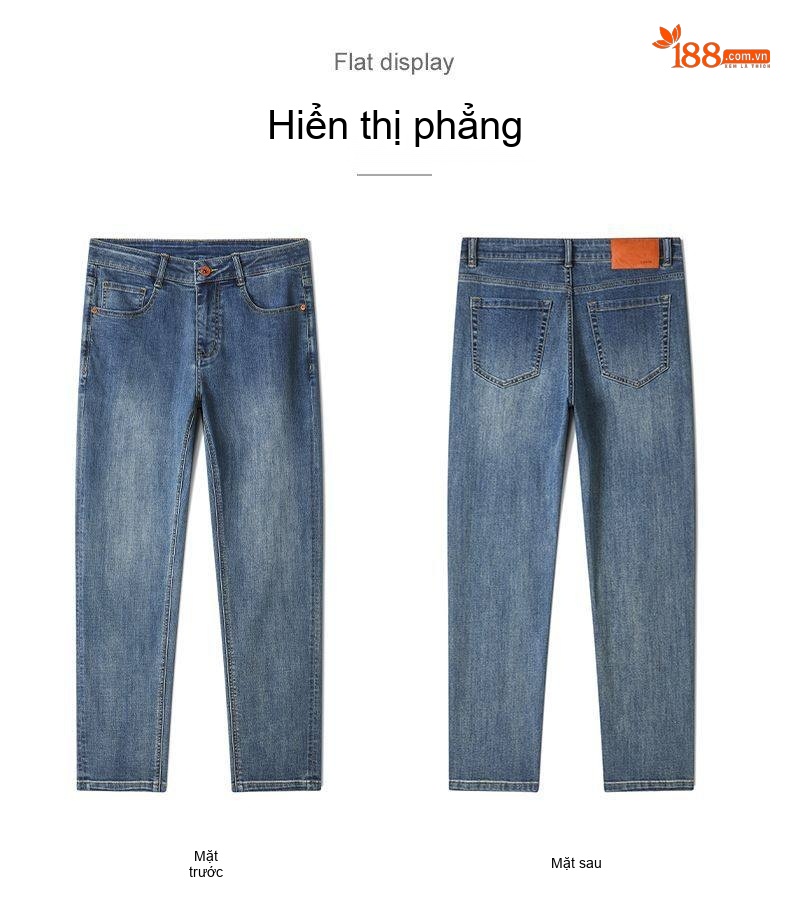 Quần Jean Nam Ống Đứng Lụa Lyocell Cao Cấp, Thoải Mái Màu Xanh Dương, Xám chi tiết 35