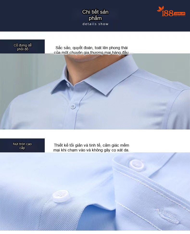 Áo Sơ Mi Dài Tay Nam Cotton Họa Tiết Kẻ Sọc Nhỏ Phong Cách Casual chi tiết 12