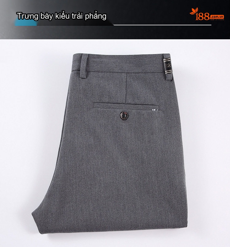 Quần Âu Nam Dáng Suông Lịch Lãm Thoải Mái Chống Nhăn Màu Đen, Xanh Navy, Be, Xám... chi tiết 25