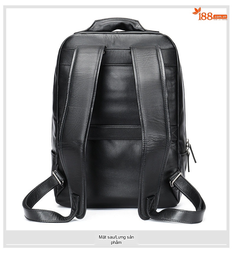 Balo Da Bò Sáp Crazy Horse Đựng Laptop Du Lịch Phong Cách Âu Mỹ Màu Nâu chi tiết 26